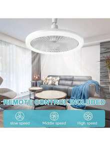 1 Pieza Ventilador de techo inteligente/Luz/Difusor con control remoto, función de aromaterapia y ventilador LED, 30W - Multicolor - Ver 3