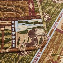 Reversible Lodge Plaid Bedding Moose Bear Quilt Full/Queen Size Rustic Bedspread Cabin Coverlet Wildlife Forest Daybed Cover Summer Lightweight Bed Cover Pillow Shams - Màu xanh sô cô la - Xem 6