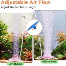 Estilohygger Piedra Difusora De Aire Para Acuario, Nano Piedra Difusora De 2,6 Pulgadas Que Produce Burbujas Diminutas, Difusor De OxíGeno Disuelto Ultrasilencioso, Piedra Difusora PequeñA Con Base De AceroVersióN Mejorada - 1 - Ver 4