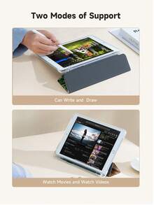 Image & Text Customized IPad Protective Case Compatible With IPad (A16) 11 Inch 11th Generation 2025, IPad 10th Generation, IPad Mini 4/5/6/7, IPad 10.9 Inch, IPad 9.7 Inch, Photo Customized Tri-Fold Transparent Pen Slot Tablet Case Compatible With Samsung Tab A7 Lite 8.7 Inch, Samsung Galaxy Tab A9 Plus 10.95 Inch, Built-In Pen Slot In The Shell, Supports Sleep Wake-Up