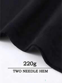 Women's Plus Size Casual T - Shirt Black And White Portrait And Vehicle Graphic Casual Soft Short Sleeve Pure Cotton 220gsm T - Shirt - màu đen - Xem 5