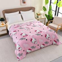 Sanrio Kitty, Sanrio Milk Flannel Cartoon Gift Blanket Air Conditioning Office Car Nap Blanket, Suitable For Picnic, Camping, Lunch Break, Home [Authorized]