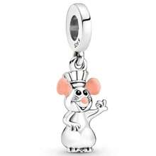 Cuentas amuleto de animal plateadas en plata de ley 925 para pulseras DIY, regalo elegante y de moda para el cumpleaños de la mujer, superventas
