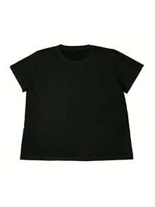 Plus Size 1pc Soft Cotton T Shirt Pc Women Soft Cotton Perfectly Imperfect Floral Print T Shirt Casual Round Neck Short Sleeve Tee Perfect Casual Attire Travel Fitness Travel Friendly Top Playful Design Glossy Fabric Size L-3XL 4XL 5XL Comfortable Cotton T - 黑色 - 查看 3