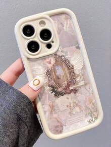 1 件时尚洛丽塔风格图形拼贴美学设计白色加厚防震防指纹全覆盖保护手机壳兼容 16/16 Pro/16 Plus/15/15 Pro Max/15 Pro/11/12/13/14 Pro Max/11 Pro/11 Pro Max/12 Pro/12 Pro Max/13 Pro/13 Pro Max/14 Pro/14 Pro Max/16 Pro Max/16/16 Pro/16 Plus，简约而富有创意