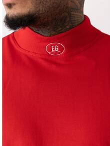 Oversized Turtleneck T-Shirt EG Red - 紅色 - 查看 3