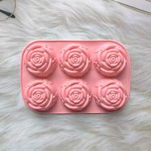1pc/ Customized 6-Rose 340 Mousse Cake Mold French Dessert DIY Flower Baking Chocolate Ice Cube Soap Mold