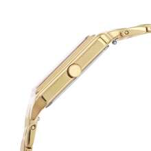Fossil Relógio feminino Fossil Raquel Quartz em aço inoxidável com três ponteiros, série quadrada, caixa de aço inoxidável/tampa de cristal, diâmetro de 23 mm