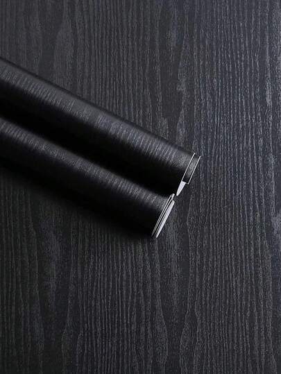 1 pieza Papel tapiz autoadhesivo de textura de madera negra vintage para muebles, gabinetes, sillas, decoración de pared, papel tapiz removible, pegatinas decorativas para renovar, decoración del hogar para primavera, decoración del hogar, regalo de Año Nuevo
