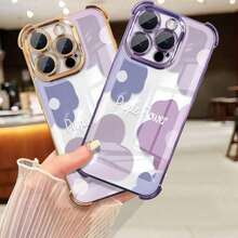 Funda para teléfono 1 funda para teléfono con bolsa de aire con patrón de crisantemo de dopamina a prueba de golpes con bolsa de aire a prueba de golpes en las cuatro esquinas, adecuada para todos los modelos de teléfonos - Dorado - Ver 2