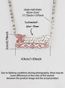 1 pièce Collier pendentif avec motif personnalisé de nom anglais, plusieurs styles disponibles, convient pour diverses occasions et pour un usage quotidien, cadeau parfait pour les festivals, bijou haut de gamme et raffiné
