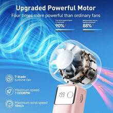 Cutting-Edge Tech With 199 Speed Cooling Portable Small Fan&Handheld Fan,Foldable Desktop Fan,4000mAh, USB Rechargeable And Quiet Personal Fan For Home, Office, Travel & Outdoor Use (Black) - Pink - View 3