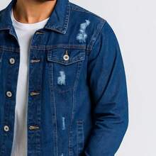 Men's Denim Jacket - 牛仔褲 - 查看 3