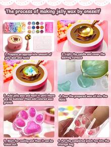 果冻蜡、DIY蜡封印章材料套装、蜡封印章、封蜡印章套装、男女通用GUKA减压DIY猫爪玩具套装（男孩女孩适用）、蜡粒、封蜡加热器、蜡勺、生日礼品套装和节日礼品套装。这些礼物非常适合用作学校奖励、万圣节礼物、圣诞节礼物和儿童节（六一）礼物。 - 果凍蠟套裝 - 查看 6