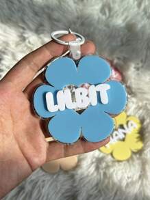 Daisy Custom Bag Charm, Backpack Tags, Girls Keychain, Tag, Acrylic Keychain, Groovy Letter Charm, Backpack Name Tag, Glitter Daisy Back To School Gifts