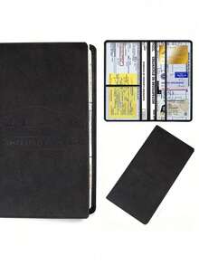 High-Quality Faux Leather Car Document Holder - Fashionable Unisex Storage Pouch - Storage For Insurance, Registration, And Manuals - Fits In Glove Box, Compact And Portable, Ideal Gift For Girlfriend, Sunny Travelers, Cool People, Perfect For Christmas, Valentine's Day, Stocking Stuffer, Personalized Gift, And Christmas Present - Multicolor - View 4