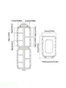 1 件旅行药丸收纳盒，10 个隔层用于存放旅行药物，便携式可折叠小药盒，日常药品容器，适用于存放药片、珠宝、配件，可放入旅行包或口袋中