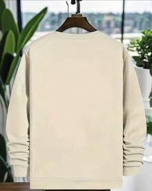 MEN'S SWEATER STYLE SWEATSHIRT 100% PREMIUM COTTON STYLISH - 卡其色 - 查看 4