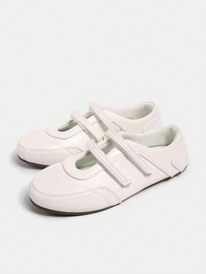 2025 Spring New Retro Red Versatile Mary Jane Shoes, Casual Round Toe Flat Shoes For Women [Run Small, Please Refer To Size Chart],Ballet Flats