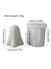 3D万圣节可爱小鬼系列香薰蜡烛硅胶模具，独特的万圣节礼物和装饰品，适用于手工艺术创作、室内DIY装饰、香薰蜡烛制作、香皂制作、树脂浇注。具有耐高温、可重复使用等特点。