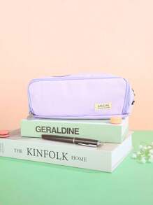 1pc Multifunctional Large Capacity Expandable Pencil Case, Big Capacity Twill Fabric Stationery Storage Bag With Pen Slot, Foldable School Supplies Organizer, Japanese/Korean Style,Pencil Pouch,School Bag