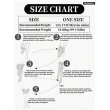 1件女士性感大腿高吊帶絲襪 - 黑色 - 查看 2