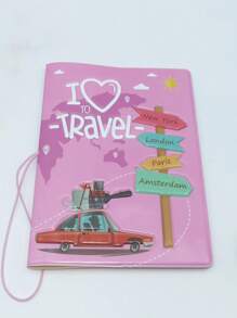 1pc Travel Document Holder, Suitable For Outdoor Travel Carrying
