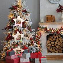 Christmas Hanging Decoration, Photo Frame, Christmas Tree Decoration, Star Photo Frame, Wall Pictures, Drawings, DIY Artwork