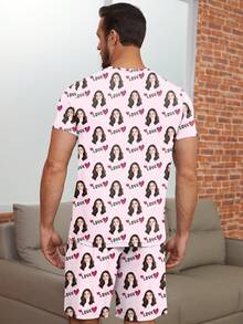 Set di abiti da uomo personalizzati con grafica personalizzata di animali domestici/personaggi/ritratti, ideale come regalo per feste/amicizia - Multicolore - Visualizzare 3