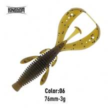 KINGDOM 王国舞动虾软饵 1.8g 3g 63mm 76mm 游泳饵 人工鱼饵 摇摆器 软虫 Ned Jig Rig 鱼饵