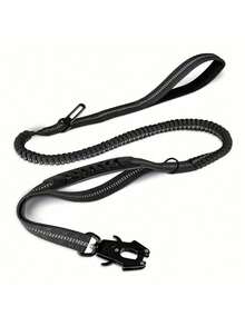 1 件，狗战术牵引绳，高强度牵引绳，4-6 英尺减震弹力牵引绳，配有 2 个软垫手柄，宠物腰带，适合中型到大型或超大型犬，适合日常遛狗，狗牵引绳，狗用具，黑色狗牵引绳。 - 彩色 - 查看 15