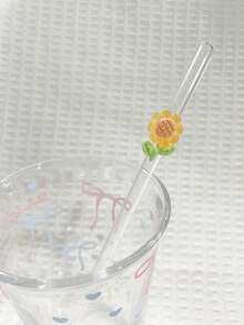 1/2 件花卉装饰耐热玻璃吸管，适合饮用果汁、奶茶、咖啡、冷饮，带有弧形设计和水果装饰、学校用品、礼品、餐厅、露营/旅行/夏季/度假/厨房、学校用品、礼物/情人节。 - 彩色 - 查看 14