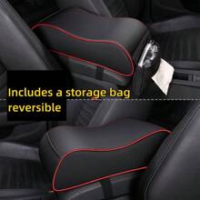 1 pièce Cache-boîte de poignée de voiture rehaussé, Coussin de poignée de voiture universel, Accoudoir central de voiture de haute qualité, Housse de protection de stockage de poignée, Accessoires intérieurs de voiture, Fournitures pour voiture