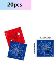 10pcs Spider Web Party Spider Serving Tray Includes Serving Tray (5pcs Each Of 2 Colours In 10pcs) Cups, Tissues Spider Web Theme Cartoon Serving Tray Weddings Parties, Get-Togethers - Multicolor - View 10