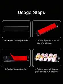 Beautizon Nailartlab 32 件美甲练习架展示条套装，1 件美甲练习指甲架工具 + 30 件亚克力可穿戴指甲展示条 + 1 件美甲双面胶，适用于美甲沙龙工具套装、美甲用品、美甲工具、美甲工具、返校、指甲、按压指甲的美甲工具、修甲修脚工具