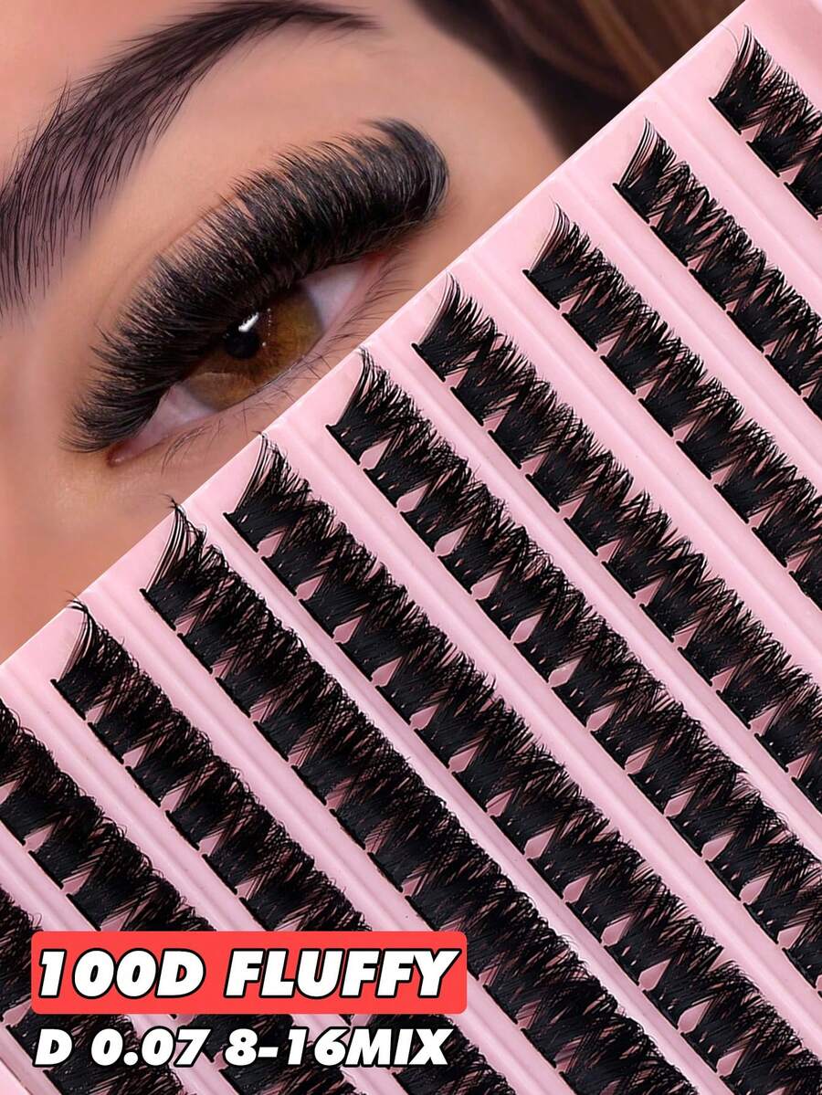 ICHICKISS 200 Pcs Eyelashes Set, 10D - 100D, D Curl, Mixed Length 8-16mm, Natural & Fluffy, 0.07mm Lightweight Reusable Lashes For Holiday And Party - D - 查看 1