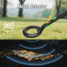 Upgraded Professional Waterproof Metal Detector, High Precision Portable Underground Treasure Hunting Equipment, Intelligent Security Scanning Device + Outdoor Archaeology Multifunction Set (Batteries Not Included)