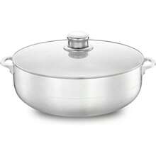 11Quart Aluminum Caldero Stock Pot With Glass Lid Cooking Dutch Oven Performance For Even Heat Distribution Perfect For Serving Large And Small Groups Riveted Handles Commercial Grade - 玻璃蓋 - 查看 1