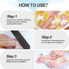 GEOXSProfessional Pedicure Kit Rosmax 36 In 1 Pedicure Tools Stainless Steel Washable Foot Care Kit Dead Skin Remover Foot Spa Set At Homeq1ioc4 - as pic - View 7