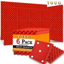TOUO 6-48 块吸音泡沫板，8 种颜色蛋箱隔音垫，12 英寸 x 12 英寸 x 2 英寸/1 英寸，高密度吸音海绵，适用于工作室、房间、墙壁、天花板 - 彩色 - 查看 58