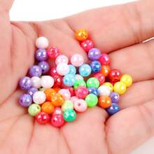300 piezas/Paquete Cuentas de la Tierra de colores acrílicos DIY Cuentas sueltas Accesorios de joyería hechos a mano Pulsera collar
