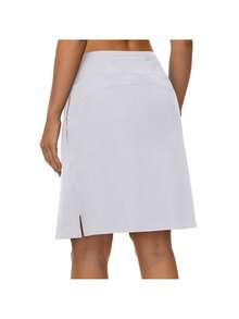 Women's 20" Knee Length Skorts Skirts Athletic Tennis Golf Running Skirts For Women Long Skorts Skirts For Women With Pockets Tennis Skirt Skort - 白色 - 查看 6