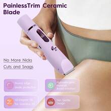 Women Bikini Trimmer, Dual-Head Hair Trimmer For Women,2-In-1 Bikini Shaver With Ceramic Blade Heads & Type-C Charging Port, Electric Razors For Women Pubic Hair,Underarms,Legs,Arms,Face - Multicolor - View 9