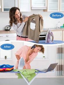 高品质耐热蒸汽熨斗保护套 - 耐用套入式设计，安装快捷，适用于家居用品、旅行必备、宿舍收纳、家用熨衣板保护，适用于大多数面料类型和清洁工具（熨衣板套、熨斗套）