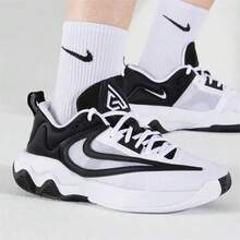 Nike Men's IMMORTALITY 3 Basketball Shoes, New Model, Letter Pattern, Shock Absorption, DZ7534-100 - Black and White - View 6