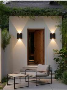 1 Piece, Modern Courtyard LED Wall Light -2W, AC 110-260V, Outdoor Wall Wash Light And Indoor Decoration Light, Staircase And Step Wall Light, Easy To Install, Durable ABS Shell, Warm Light Color, Suitable For Courtyard Villa Entrance, Hotel Corridor, Balcony, Corridor, Staircase, Indoor And Outdoor, Park, Fence Lighting Wall Light