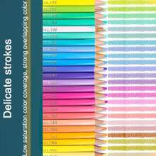 Coffret de pastels gras de couleur macaron - dureté HB, effaçable, qualité professionnelle d'artiste, convient pour la peinture et les fournitures artistiques, fournitures scolaires, rentrée scolaire