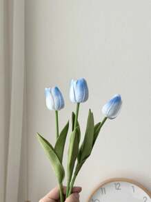3pcs Artificial Tulip Flowers Decor For Home, Living Room, Bedroom Accents