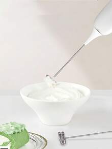 Milk Frother, Powerful Handheld Milk Frother, Mini Milk Foamer,Coffee Stirrer, Stainless Steel Drink Mixer For Coffee, Lattes, Cappuccino,Matcha,Hot Chocolate, Portable Foam Maker,Electric Wireless Blender Mini Coffee Maker - Multicolor - View 6