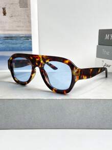 Ochelari de soare Retro Pilot Border pentru femei și bărbați, ochelari de soare cu lentile decorative, potriviti pentru petreceri zilnice pe plajă, fotografiere pe stradă, ochelari de soare Preppy pentru școală, în formă de scut, nuanțe de ochelari de soare